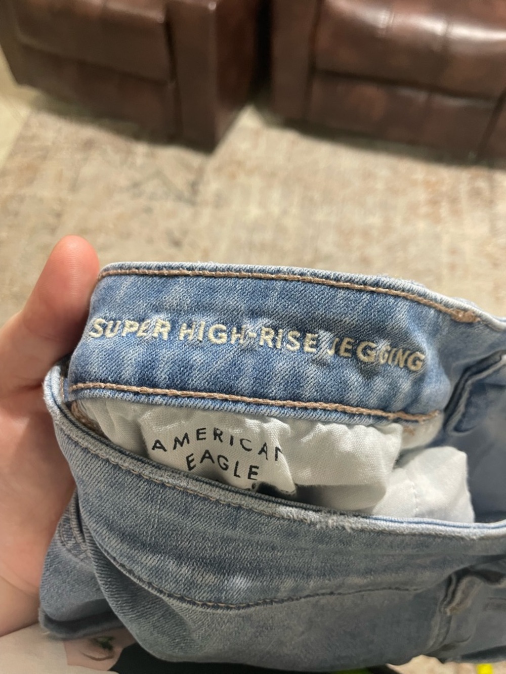 American eagle super high rise jeggings size 12 short - Picture 4 of 7